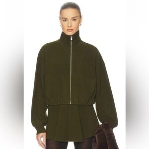 HELSA Josefine Knit Oversized Bomber & Josefine Knit Skirt in Olive
